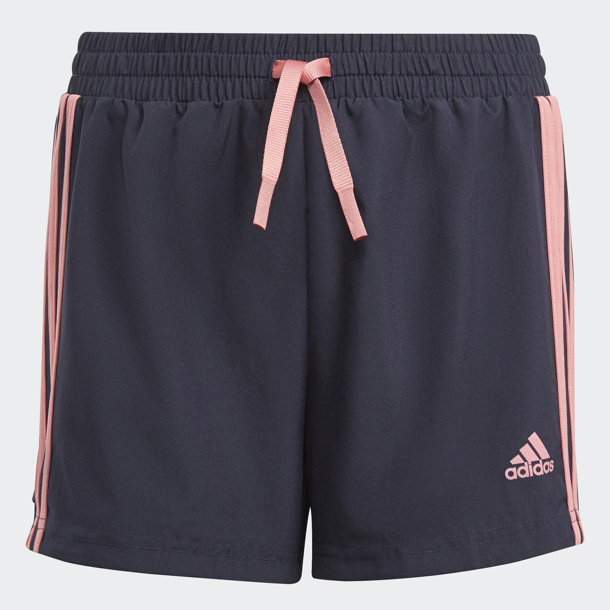 adidas NOT SPORTS SPECIFIC adidas Designed To Move 3-Stripes Shorts เด็กผู้หญิง สีน้ำเงิน GN1459