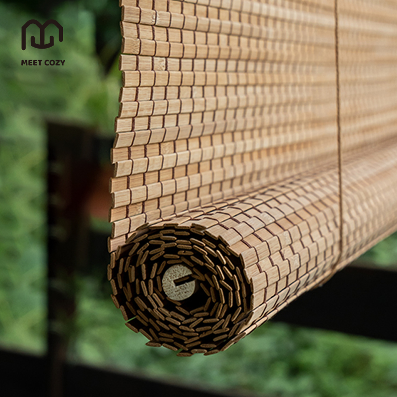 มู่ลี่  Meet Cozy Bamboo Blinds, 70% Sunshade Curtains, Sunshade Blinds, Window Blinds Bamboo Folding Curtain # 1 H-F ราคาพิเศษ