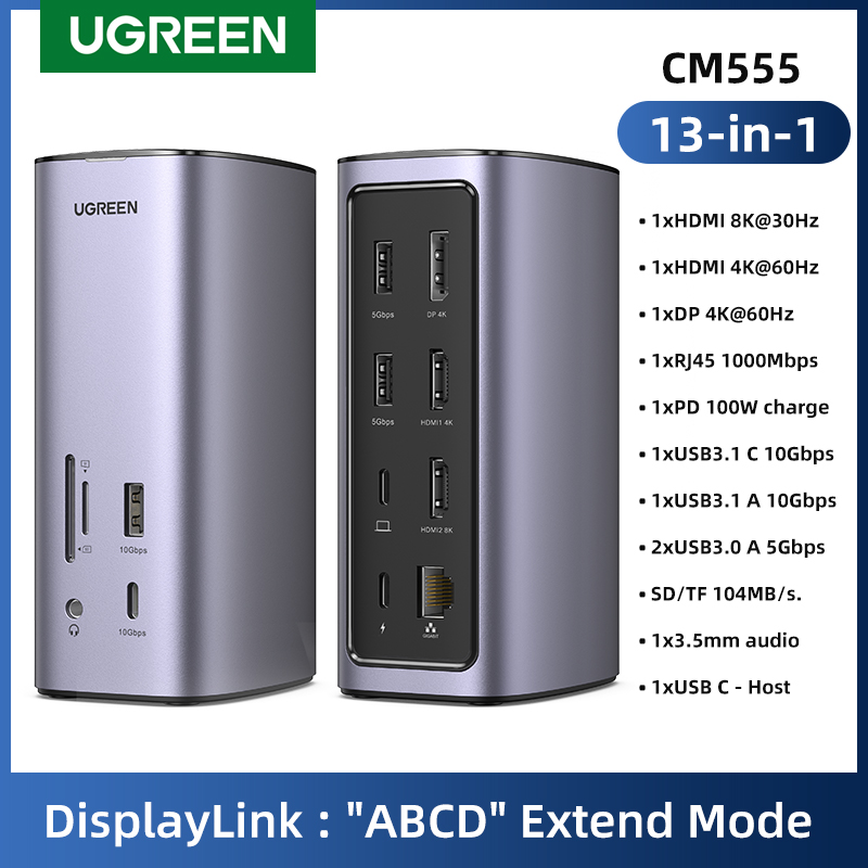 【8K 30Hz】UGREEN 13-in-1 10Gbps USB C Multiport Adapter HUB อุปกรณ์แปลงสัญญาณ Model: 90325 ราคา 8,991 บาท*ส่งฟรี