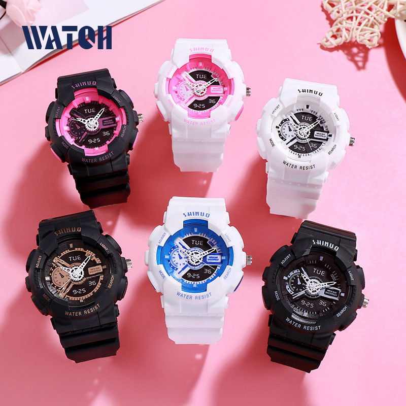NPS392 Ladies watch students lovers trendy men and women marvel large dial silicone sports electronic quartz watch
