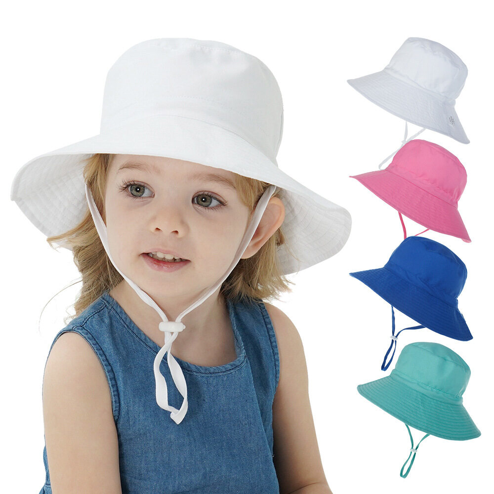 jze52zw4b หมวกกันแดดเด็กพร้อมสายรัดคางปรับได้