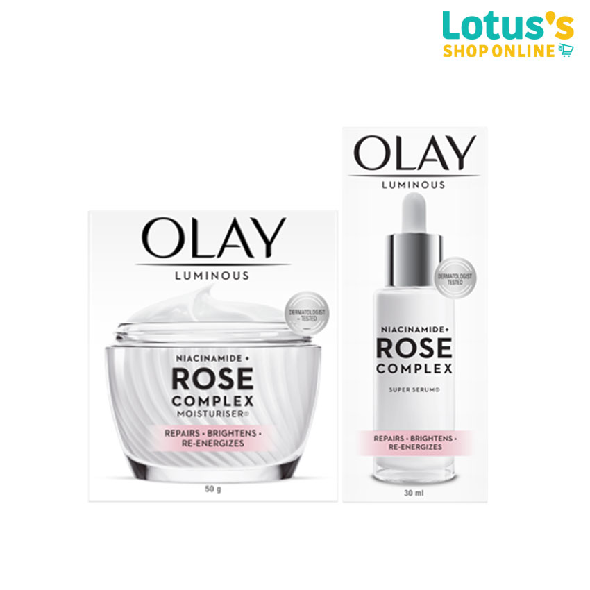 [TWIN PACK] LUMINOUS NIACINAMIDE+ROSE COMPLEX CREAM 50 G. + SERUM 30 ML. ราคา 1,689 บาท*ส่งฟรี