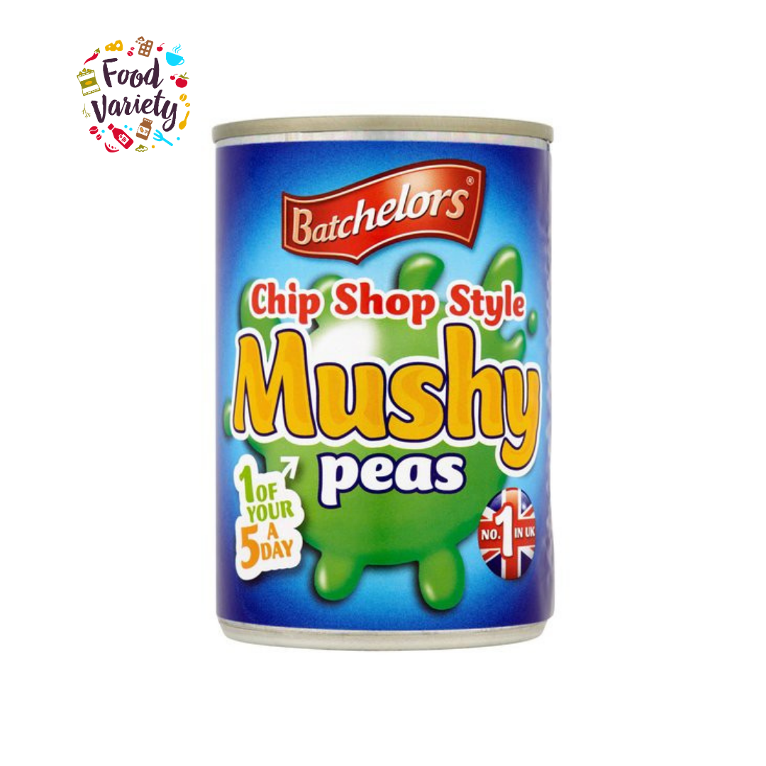 Batchelors Chip Shop Style Mushy Peas 300g แบ้ดเชอเลอร์ส ถั่วลันเตาบด 300 กรัม