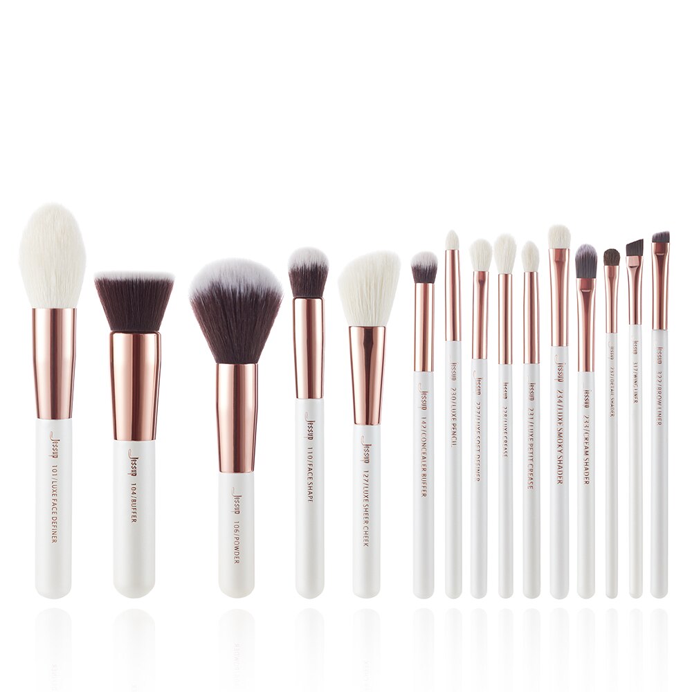Jessup Individual set White/Rosegold 15Pcs/เซ็ตแปรงแต่งหน้า 15ชิ้น ราคา 990 บาท*ส่งฟรี