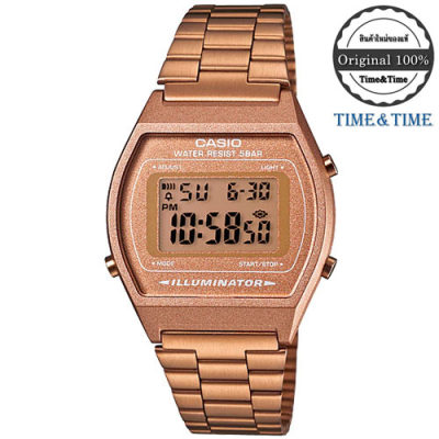 Time&Time CASIO Standard นาฬิกาข้อมือ สีพิงค์โกล สายสแตนเลส รุ่น B640WC-5ADF