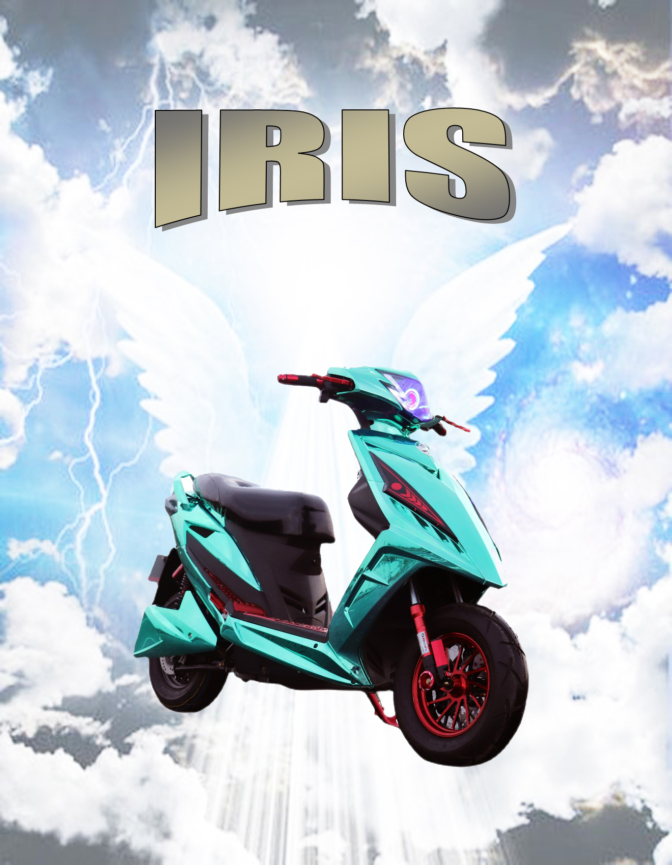 มอเตอร์ไซค์ไฟฟ้ารุ่น IRIS แบตเตอรี่ 72V 25Ah. มีประกันมอเตอร์+กล่องควบคุม+แบตเตอรี่ #จัดส่งฟรี กทม.-ปริมณฑล ราคา 26,000 บาท*ส่งฟรี