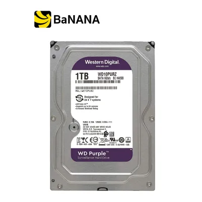 WD HDD PC 5400RPM SATA III 64MB (6Gb/s) for CCTV Purple - 3 Year by Banana IT