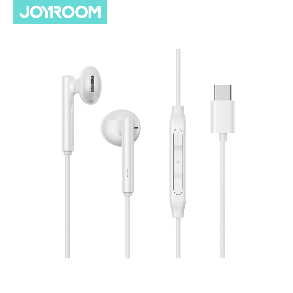 Joyroom หูฟังอินเอียร์ รุ่น JR-EC05 หูฟังแบบมีสาย หูฟังชนิดใส่ในหูแบบครึ่งหู รองรับโทรศัพท์ ช่องเสียบ Type-C ทุกยี่ห้อ ใช้ไมค์ได้ ราคา 142 บาท*ส่งฟรี