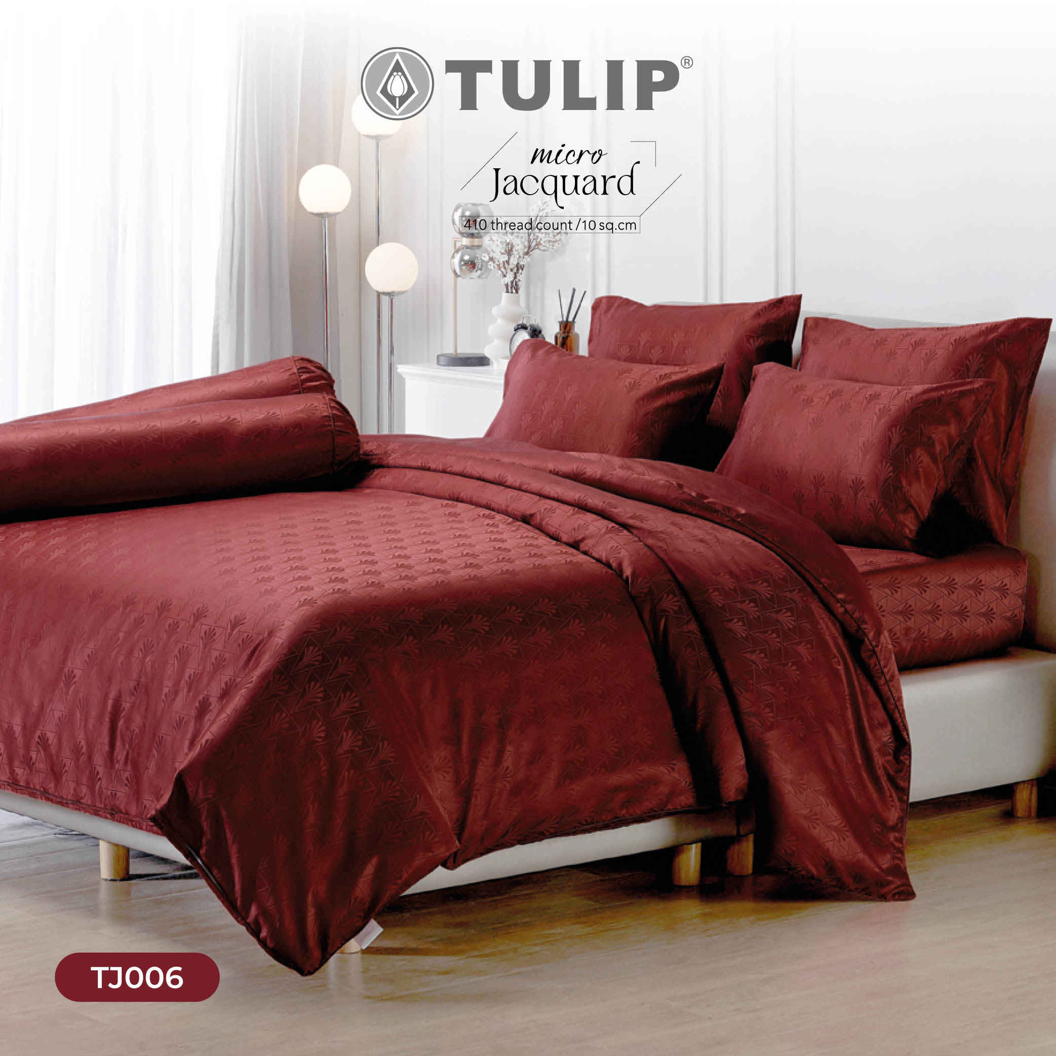 (New) TULIP Micro Jacquard TJ006 สีพื้น ทอลายนูนบนเนื้อผ้า ชุดผ้าปูที่นอน ผ้าห่ม ผ้านวม ให้ความเรียบ หรู ราคา 1,400 บาท*ส่งฟรี