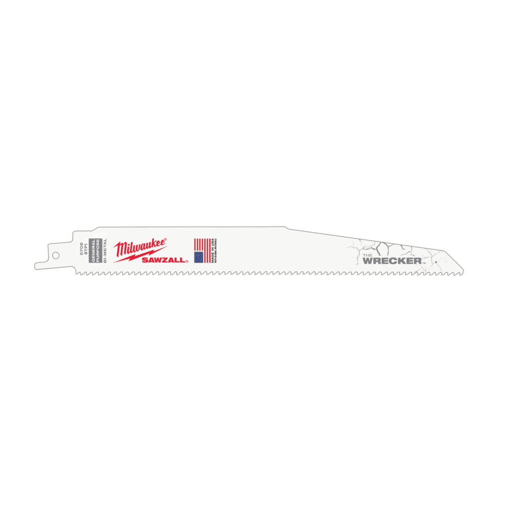 Milwaukee 48-00-5706 ใบมีดซอว์ซอลล์™ The Wrecker™ 230 มม. 8 ฟันต่อนิ้ว (5 ต่อแพ็ค) ราคา 1,264 บาท*ส่งฟรี