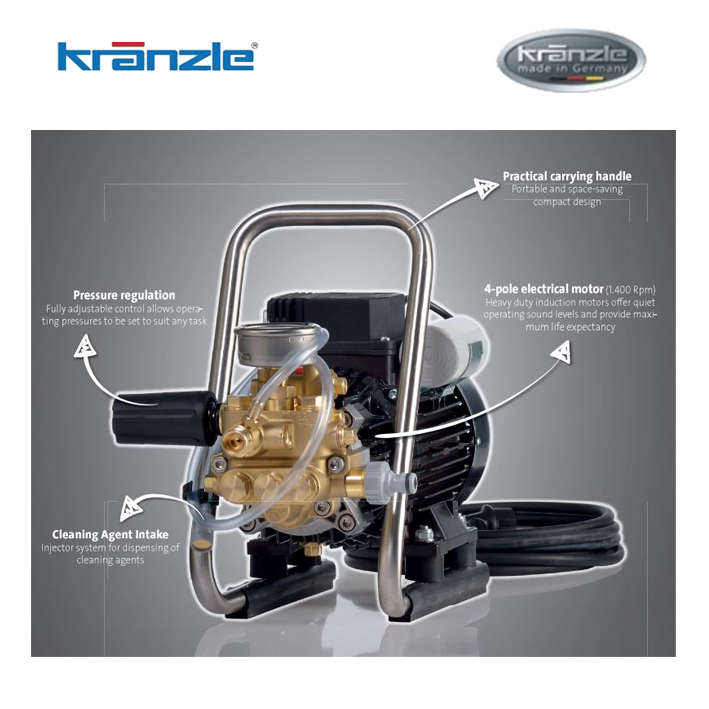 High Pressure Water Sprayer, Small Model, with Stand, Handle Model, Kransel / Kranzle Hd9/80L Portable Series ราคา 32,500 บาท*ส่งฟรี