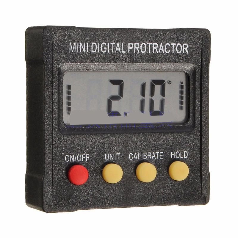 Digital Inclinometer 0-360 Angle Triangle ruler Electronic Protractor Aluminum Alloy Shell Box Angle Gauge Meter Magnets Base