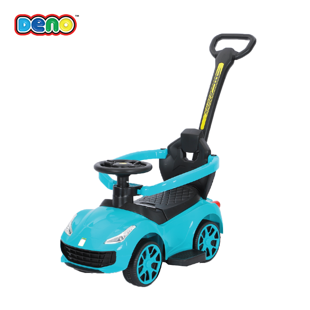 DENO รถขาไถ มีด้ามจับ มีด้ามเข็น รถขาไถเด็ก รถเด็กนั่ง รถเข็นเด็ก มีเสียงมีไฟ พร้อมจัดส่ง