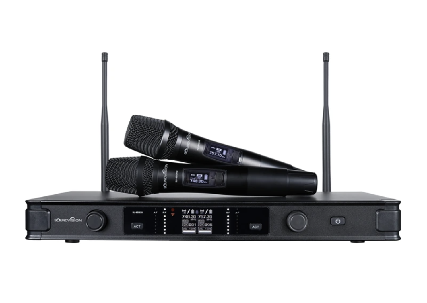 ไมโครโฟนบันทึกเสียง Microphone SOUNDVISION Su-850Dg ชุดคู่แบบมือถือดิจิตอล, ย่านความถี่ Uhf พร้อมระบบแบตเตอรี่แบบชาร์จได้ ราคา 11,600 บาท*ส่งฟรี