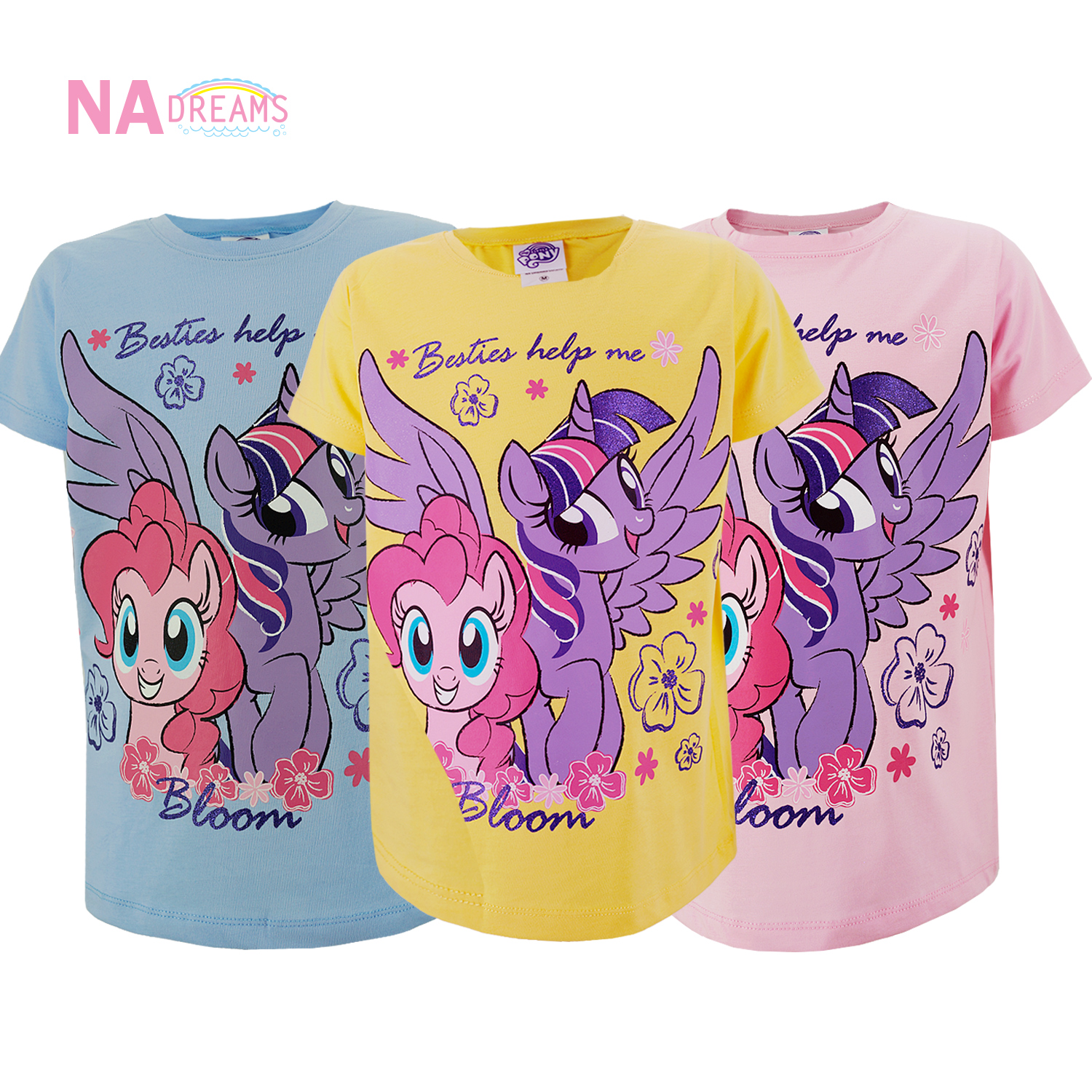 My Little Pony เสื้อยืดคอกลม เสื้อคอกลม ผ้าคอตตอนสแปนเด็กซ์ ลายโพนี่ จาก NADreams เนื้อผ้าเกรดดี นุ่มมาก ราคา 153 บาท*ส่งฟรี