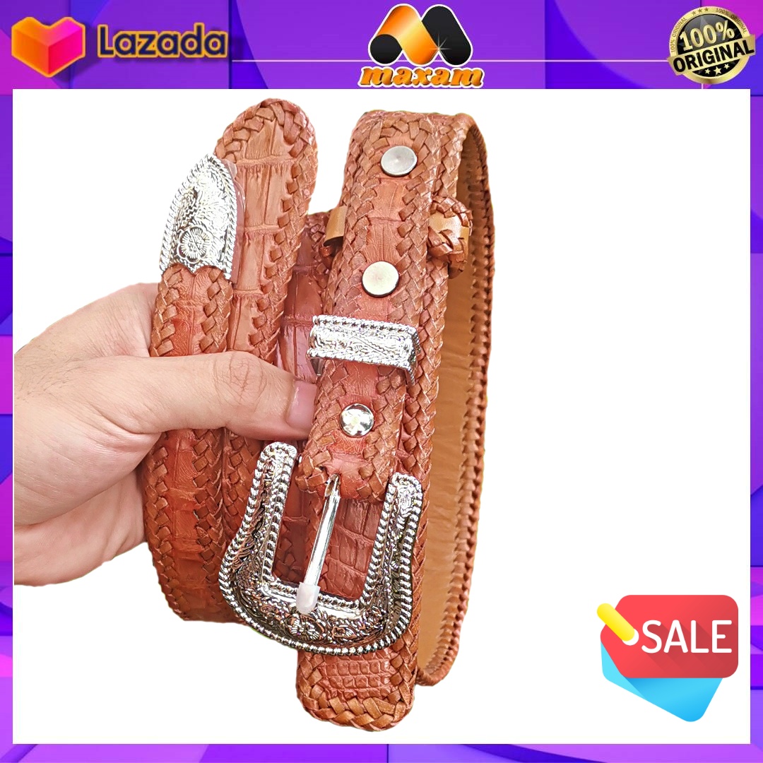 เข็มขัดแบบคลาสสิค ปลายหาง2ชั้น หัวชุด สีแทนสดใส ราคา 1,650 บาท*ส่งฟรี