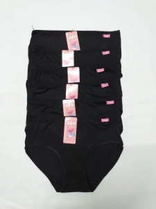 สินค้า Bk แพค 1 ตัว สีดำ กางเกงในสตรี ขั้นต่ำ 3 ตัว เนื้อผ้านุ่ม ลื่น ใส่สบาย คุณภาพดี ราคาถูก โรงงานมาเองจ้าาาา Black Panties Underwear 168TopShop4289 #1ในไทย