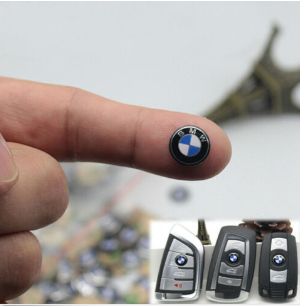 BMW Key Fob Remote Badge Logo ราคาต่อชิ้น โลโก้จิ๋วติดกุญแจ บีเอ็ม BMW F30 F10 E36 E39 E46 E60 E90 M3 M5 M6 MSport 11mm KEY FOB REMOTE BADGE LOGO STICKER BMW Key Emblem