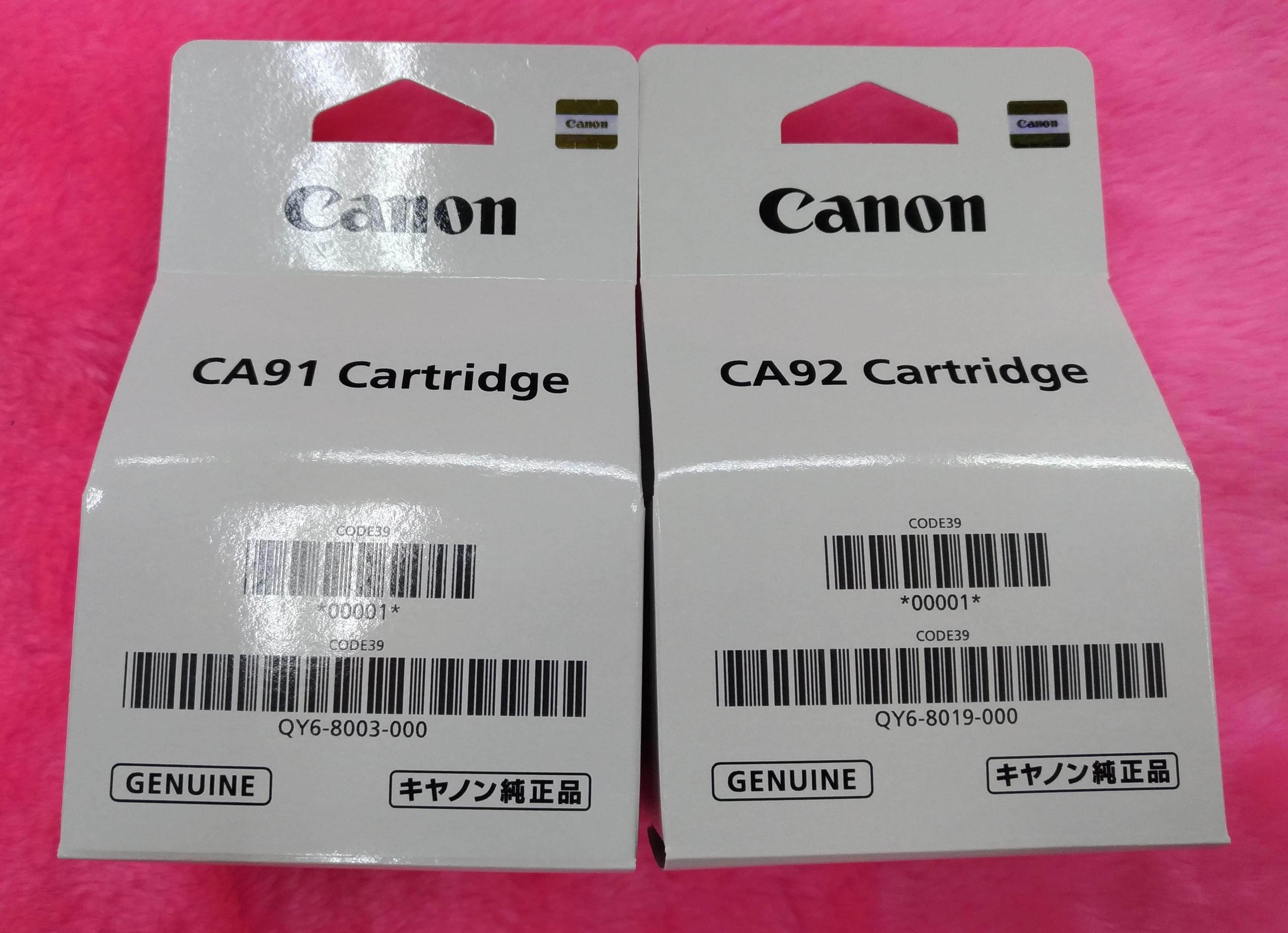 หัวพิมพ์ดำแท้ CA91 และ หัวพิมพ์สีแท้ CA92 สำหรับรุ่น CANON G1000,G2000,G3000,G4000 และ CANON G1010,G2010,G3010,G4010
