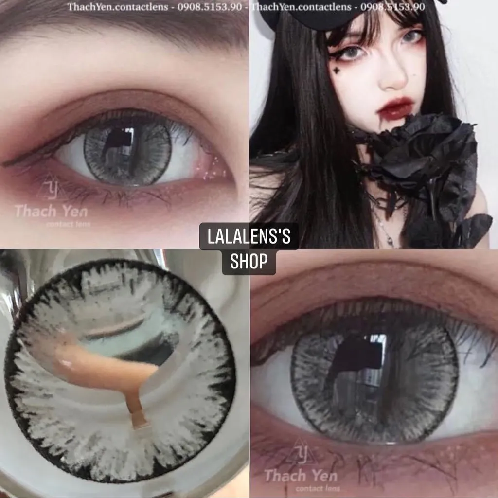 *มีค่าสายตา* คอนแทคเลนส์ Pitchylens : Tommy eff18 ฝาแดง ลายฮิต Tiktok เทา น้ำตาล