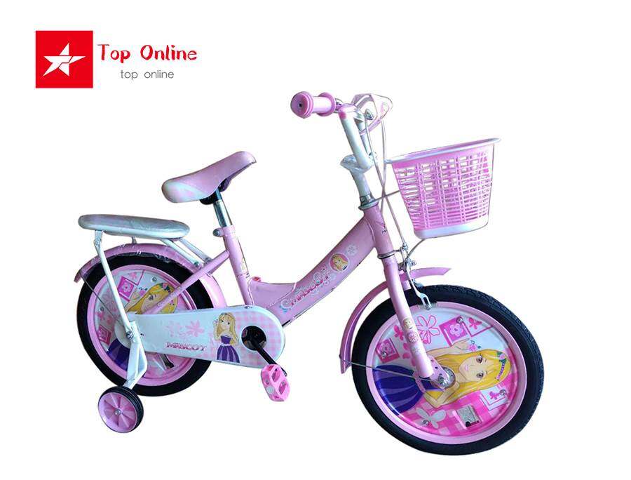 Top Online จักรยานเด็ก 12-16 นิ้ว จักรยานเด็ก 2-7 ขวบ แข็งแรง สีสวย มีตะกร้า SP002 12/16