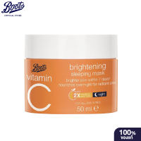 [ส่งฟรี]Boots Vitamin C Brightening Sleep Mask บู๊ทส์ วิตามิน ซี ไบรท์เทนนิ่ง สลีพปิ้ง มาส์ก 50มล.