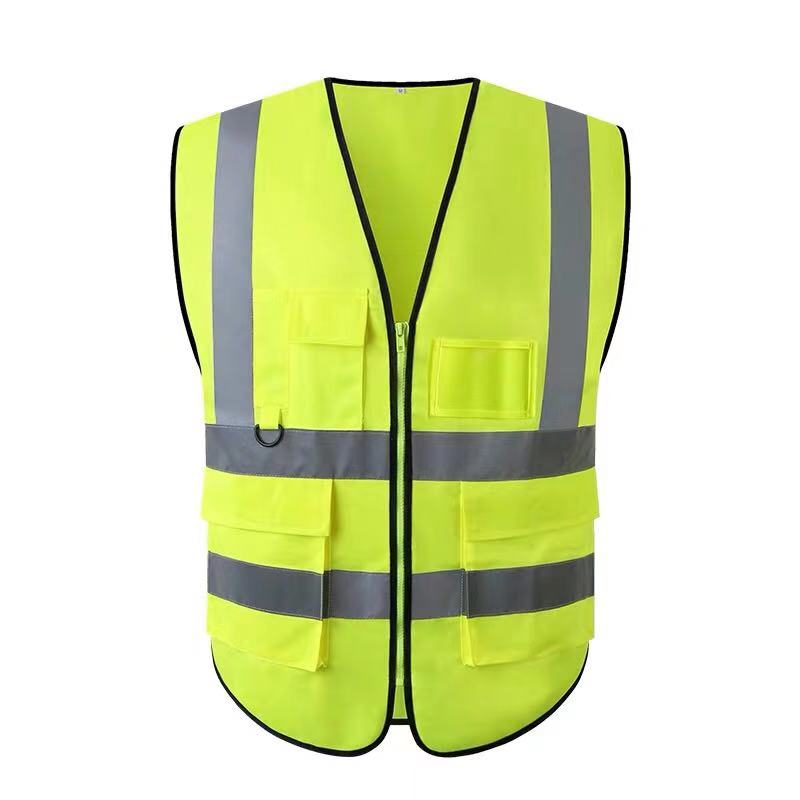 Reflective Vest、ความปลอดภัยเสื้อกั๊กสะท้อนแสงสูงสะท้อนแสงเพื่อความปลอดภัยเสื้อกั๊กมีซิป
