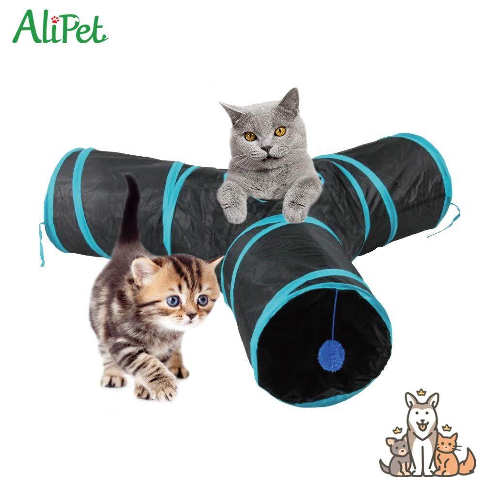 AliPet 3 WAY อุโมงค์แมว ,ทรายแมว ลิตร พับของเล่นสัตว์เลี้ยงอุโมงค์ Ball CAT, ลูกสุนัข จัดส่งสินค้าประเทศไทย ทรายแมว