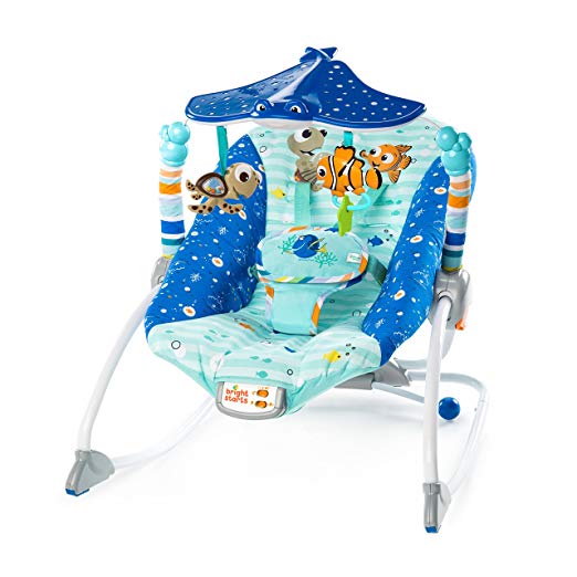 เปลโยก มีระบบสั่น ปรับเป็นเก้าอี้ได้ คุ้มมาก Disney Baby Finding Nemo Explore the Sea Infant to Toddler Rocker