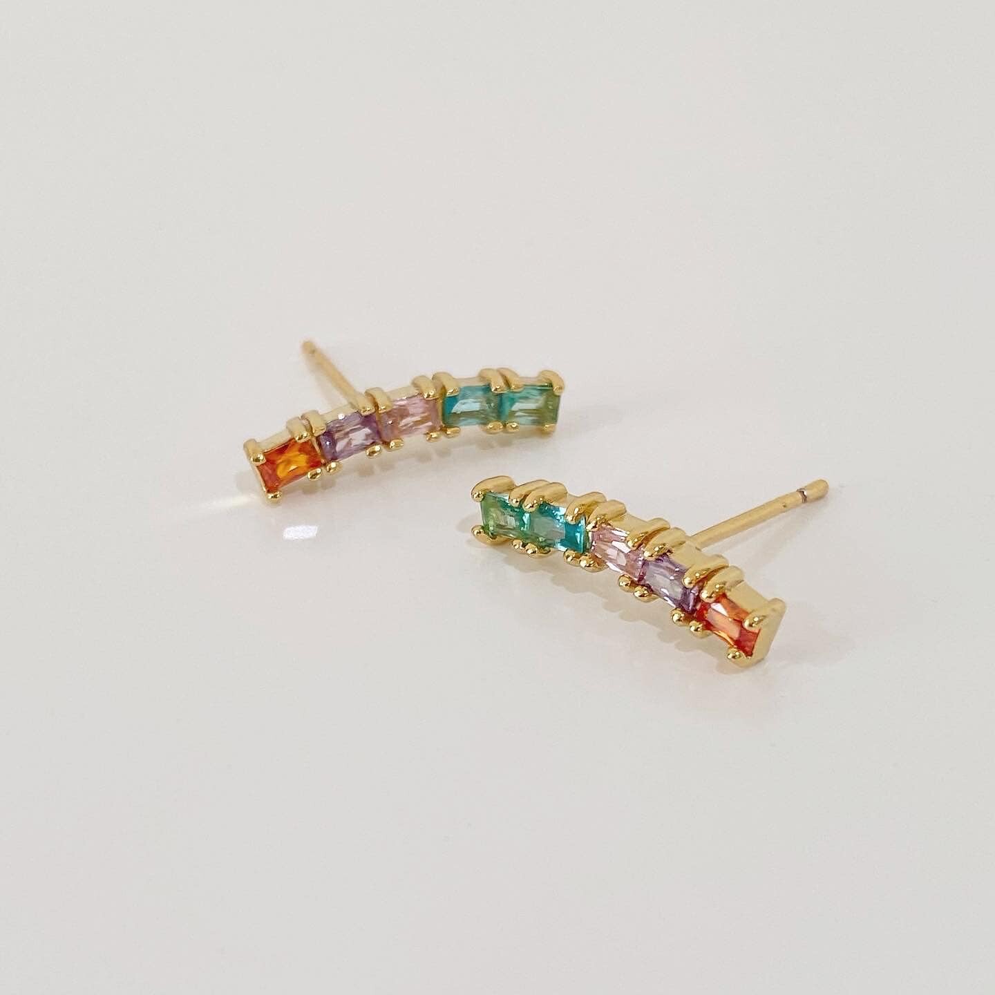 Julysbkk - gemmie rainbow arch earrings