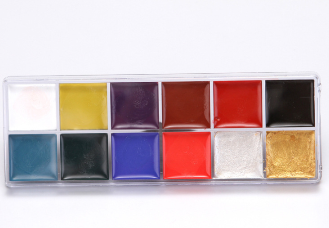 12 สี สีเพ้นท์หน้า สีน้ำมัน สีทาหน้า สำหรับแต่งหน้า ปาร์ตี้แฟนซี เพ้นท์ร่างกาย