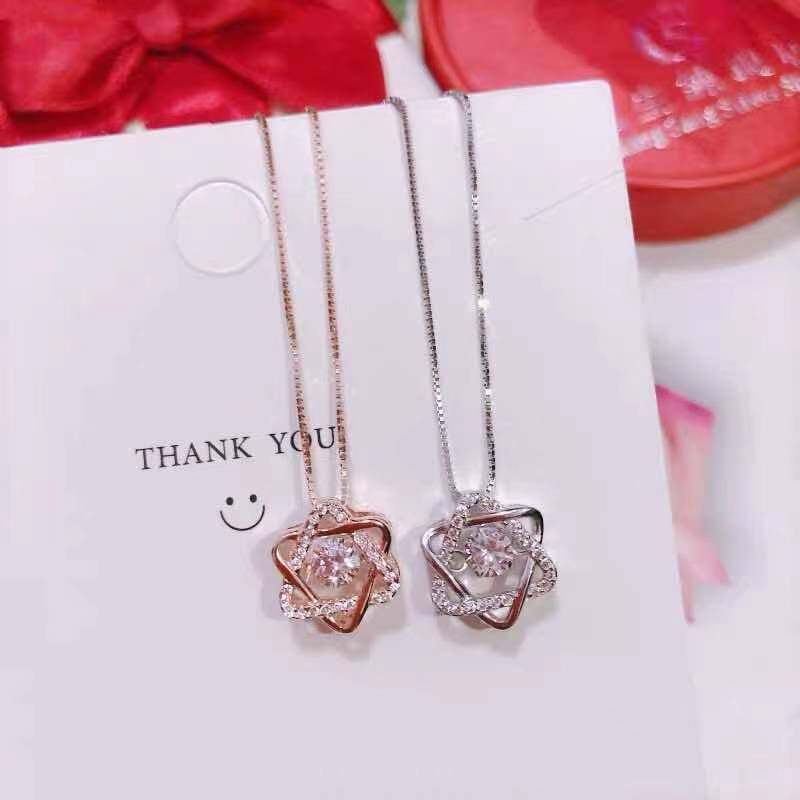 Fashion necklace สร้อยคอเงินแท้925เพชร(พร้อมกล่อง)