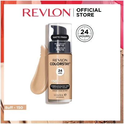 [รุ่นขายดี] REVLON COLORSTAY MAKEUP เรฟลอน คัลเลอร์สเตย์ เมคอัพ ครีมรองพื้น รุ่นขายดี ปกปิด ติดทน มีSPF15 (เครื่องสำอาง, รองพื้นติดทน 24 ชม., คุมมัน)