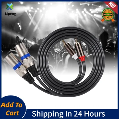 1.5M for RCA Male to XLR Male Audio Adapter Cable Patch Cord Double-row PVC Wire