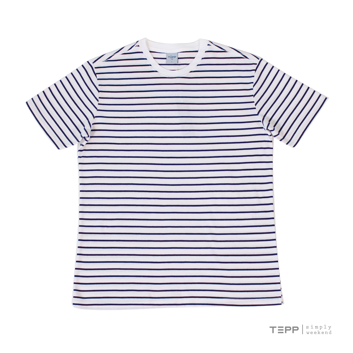 Tepp Simply เสื้อยืดแขนสันลายขวาง STRIPED