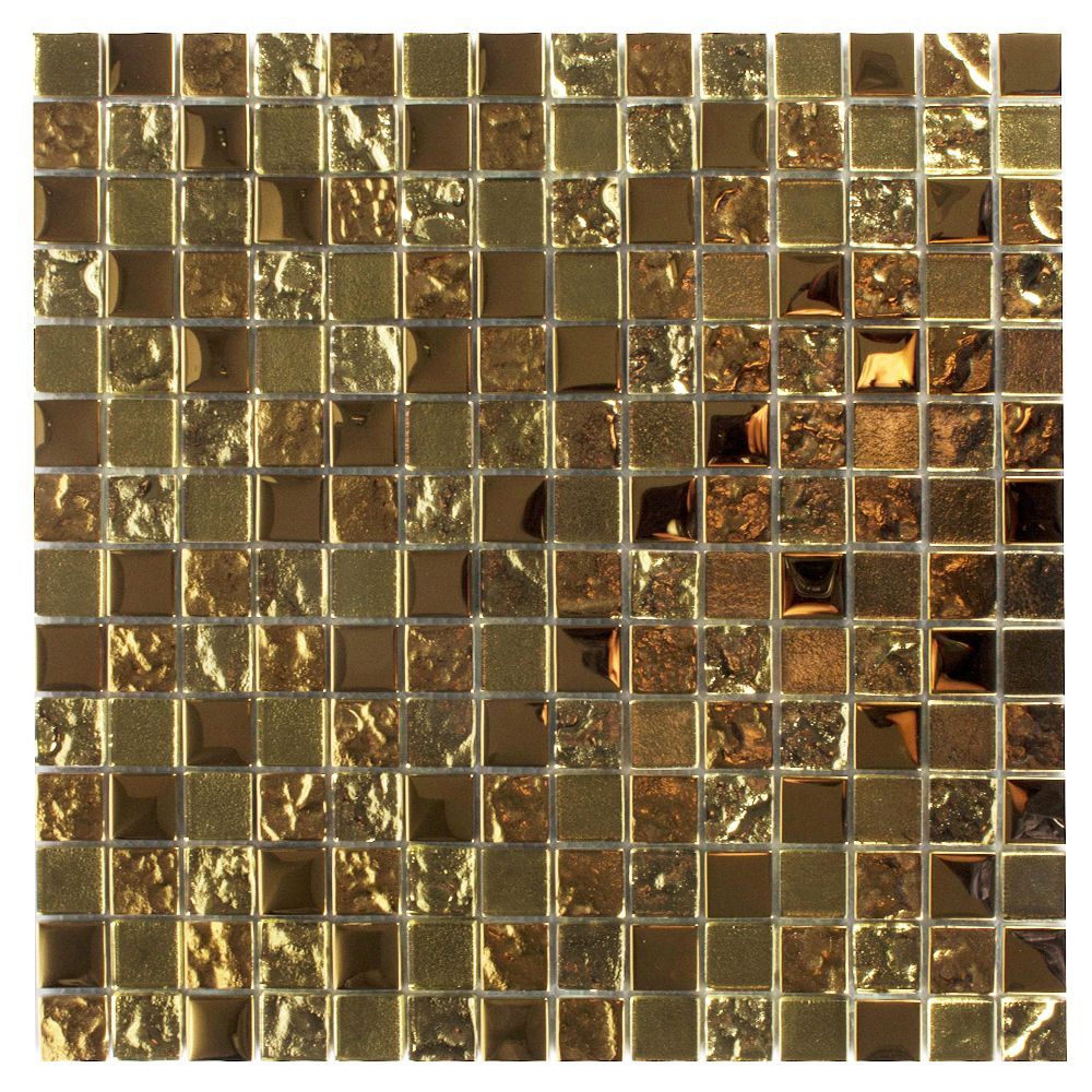 โมเสคแก้ว 30X30 ซม. GLASCERA PLAYCLE GOLD