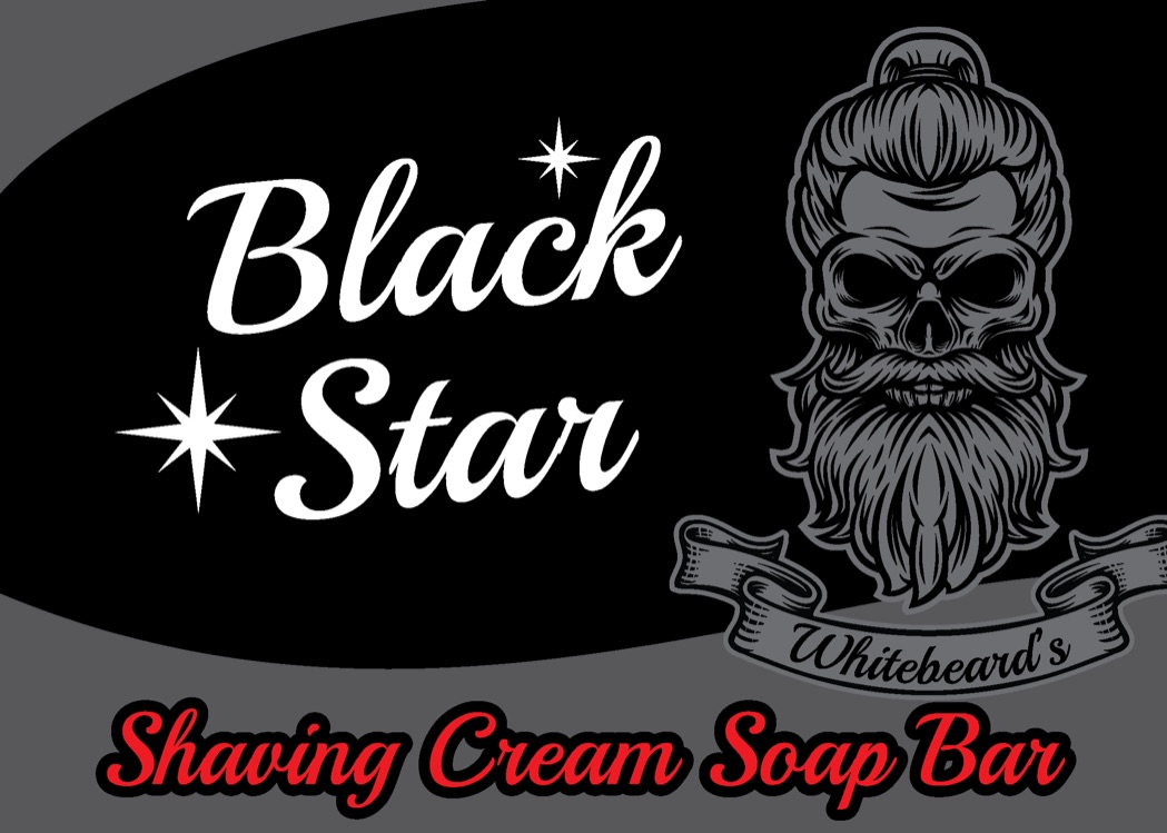 Whitebeard's Black Star Shaving Cream Soap Bar
