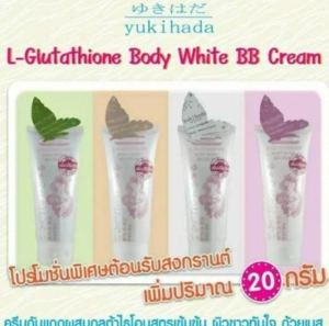ภาพหน้าปกสินค้ายูกิฮาดะ ครีมทาผิวขาว กันน้ำ กันแดด  YUKIHADA body white BB Cream ที่เกี่ยวข้อง