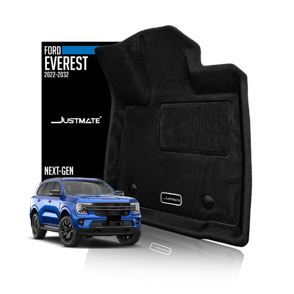 Justmate Ford Car Floor Mats Next-Gen Everest 2022 - 2032 ราคา 2,580 บาท*ส่งฟรี