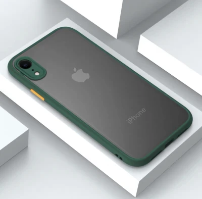 [ส่งจากไทย]Case iPhone XR เคสกันกระแทก ปุ่มสีผิวด้าน กันรอยกล้อง ขอบนิ่มหลังแข็ง (3)
