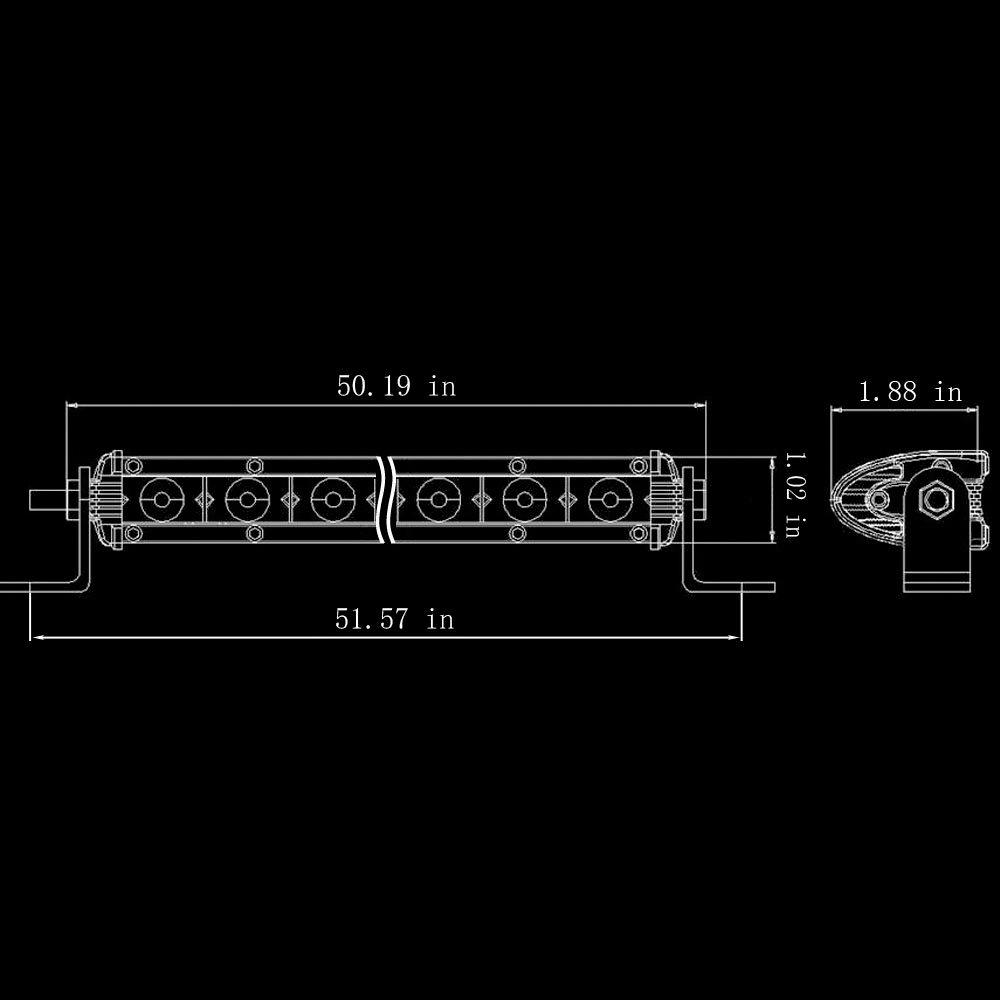 LED Light Bar ไฟรถยนต์ 144 W บาร์รถยนต์ยาวทรงตรง 144 วัตต์ ไฟหน้ารถ ไฟท้าย สำหรับอะไหล่รถ อุปกรณ์รถยนต์ รถสิบล้อ รถบรรทุก รถ Jeep ATV รถเอทีวี รถบรรทุก รถสิบล้อ เเสงพุ่งสว่างมาก งานพรีเมี่ยม เเสงขาว 12V-24V จำนวน 1 ชิ้น