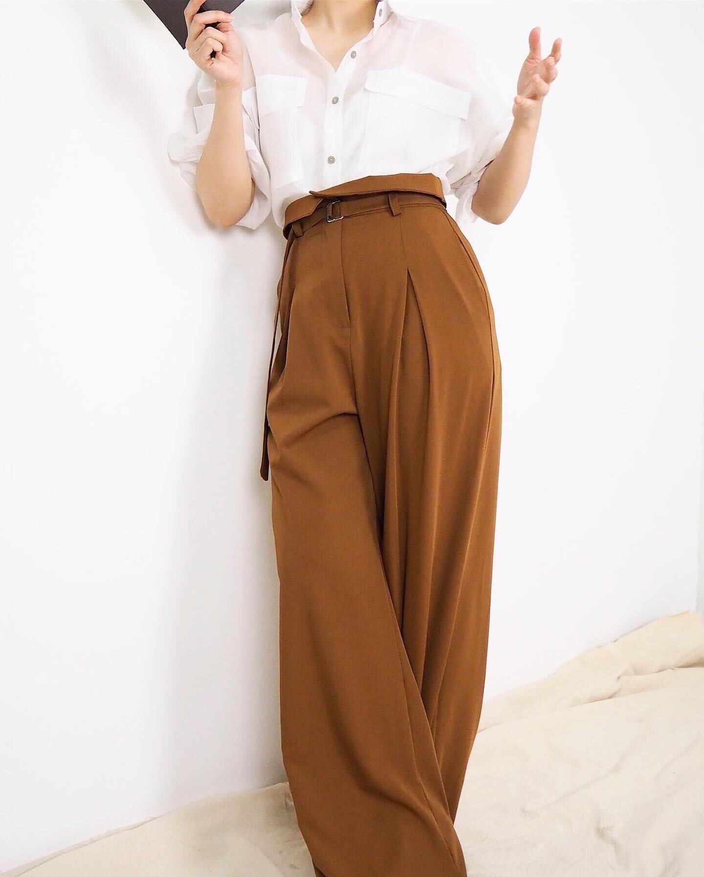 Srikiatden Studio - กางเกง Corset waist trousers