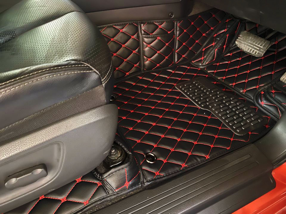 พรมรถยนต์ Mitsubishi Triton แคป/2ประตู/4ประตู ปี2010-2020 สีดำด้ายแดง พรม6D พรมรถยนต์ พรมเข้ารูป ตรงรุ่นรถ 100% #ดำด้ายแดง