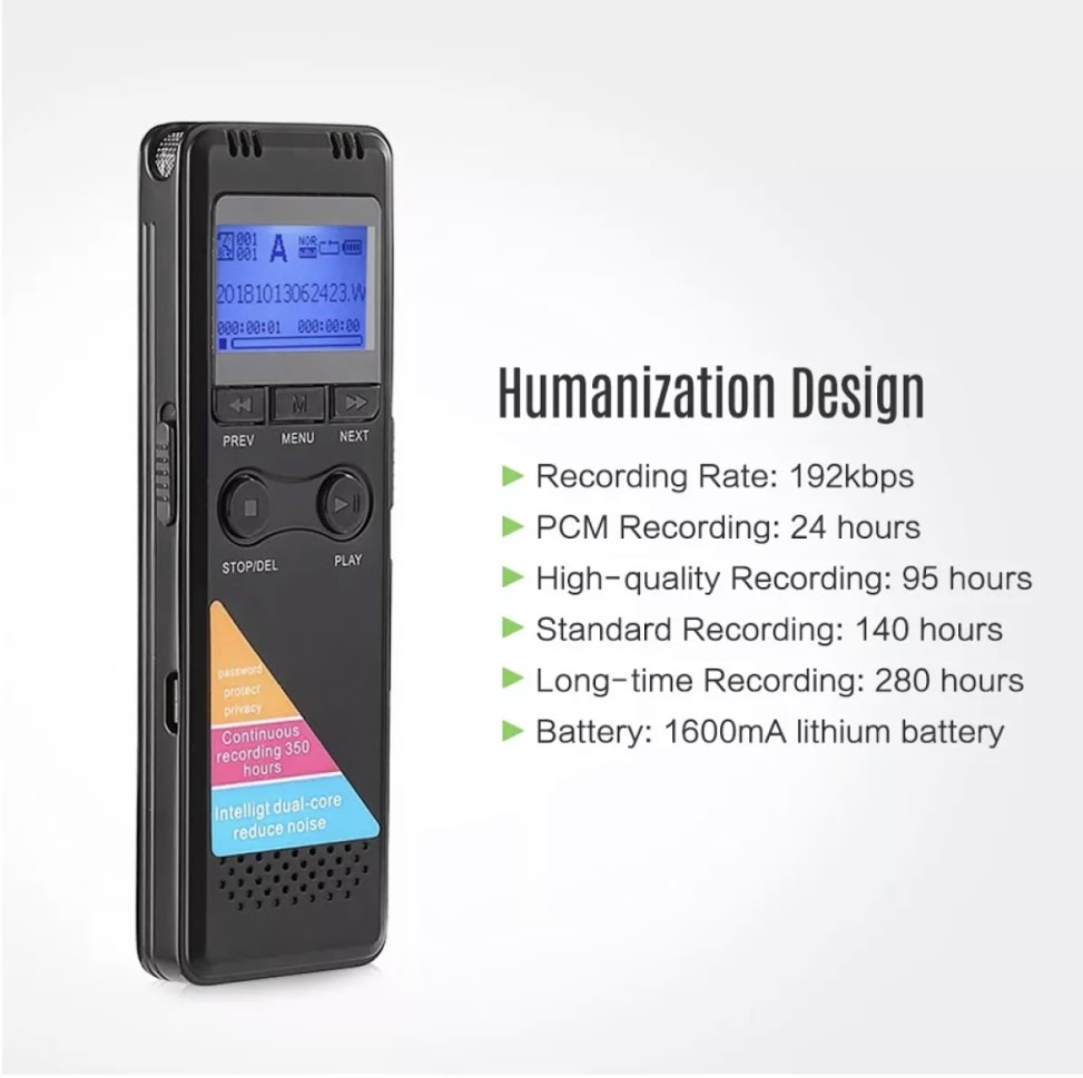 Voice Recorder เครื่องอัดเสียง/เครื่องบันทึกเสียง 32GB เสียงดี ชัดมาก วิธิเครื่องอัดเสียงงาย