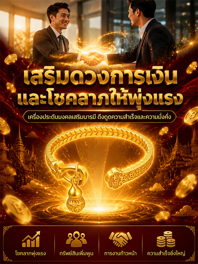 สร้อยข้อมือเสริมดวงวัดดังสำหรับผู้ชายผู้หญิง/เครื่องรางนำโชคเสริมทรัพย์/Blessed Bracelet/สายมูเตลูของแท้/ข้อมือเรียกทรัพย์เปลี่ยนโชค