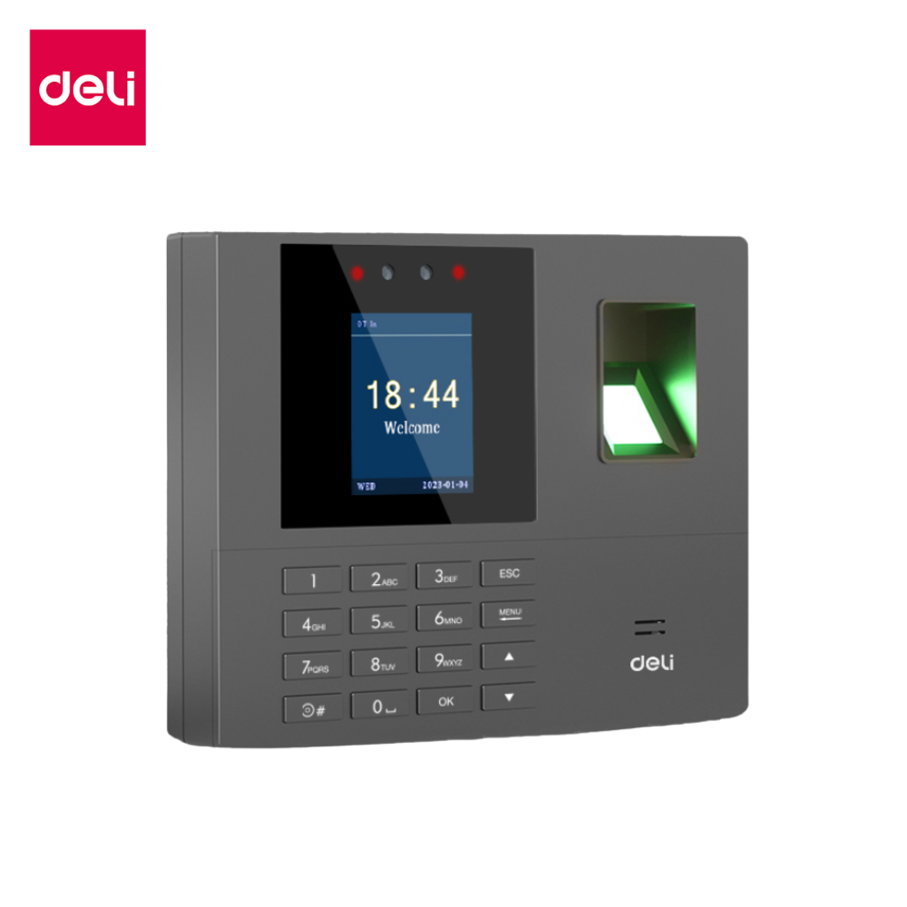 Deli Fingerprint Scanner Time Recording Machine Time Recorder Fingerprint Reader Pull Data Via USB Office Equipment Attendance Machine ราคา 1,143 บาท*ส่งฟรี