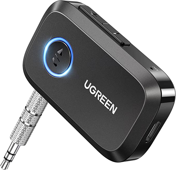 UGREEN Bluetooth Car Receiver Adapter 3.5mm ตัวรับสัญญาณจาก AUX ไปยัง Bluetooth 5.3 สำหรับรถยนต์ รุ่น 90748