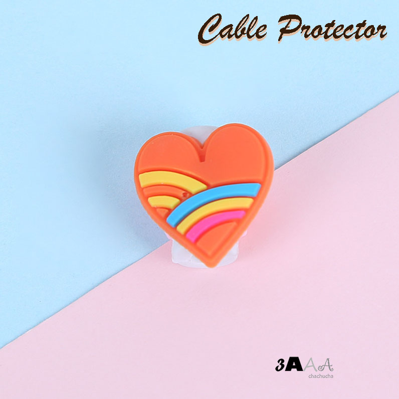 cartoon cable bite protector(ตัวสั้น) ตัวล็อคถนอมสายชาร์จลายการ์ตูน