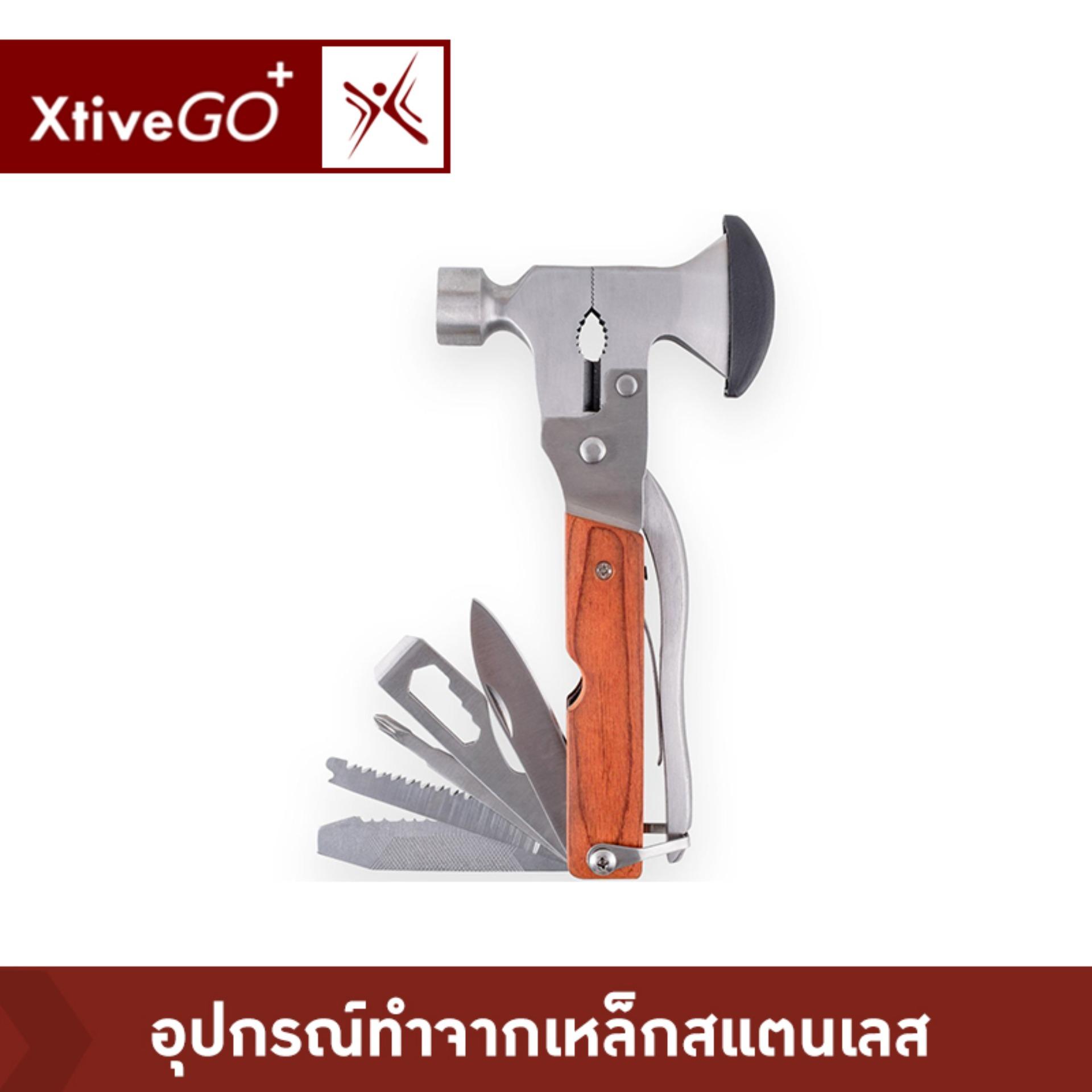 XtivePro Pocket Multi Tool with Hammer ชุดเครื่องมือพกพา พับได้ พร้อมค้อน ลายไม้ เครื่องมือไฟฟ้า เครื่องมือช่าง เครื่องมือช่างไฟฟ้า อุปกรณ์เครื่องมือ เครื่องมือค้อนอเนกประสงค์ Portable folding wood grain hammer ราคา 9,999 บาท*ส่งฟรี