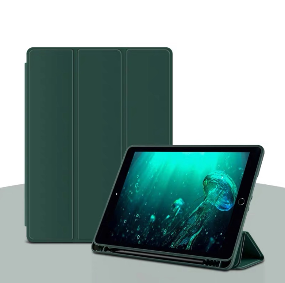 *ใส่ปากกาได้ * เคสipadเคสนิ่มซิลิโคลนฝาเปิด-ปิดและแบบตั้งได้ มี7สี รุ่นiPad mini12345 iPad Air1 Air2 iPad Pro9.7 2017 2018 iPad gen7 10.2 iPad Pro10.5 Air3